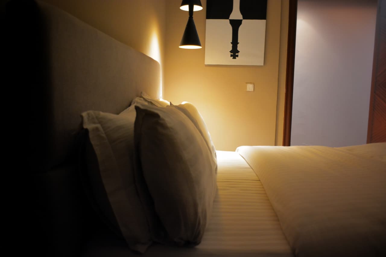 Cozy lighting in second bedroom