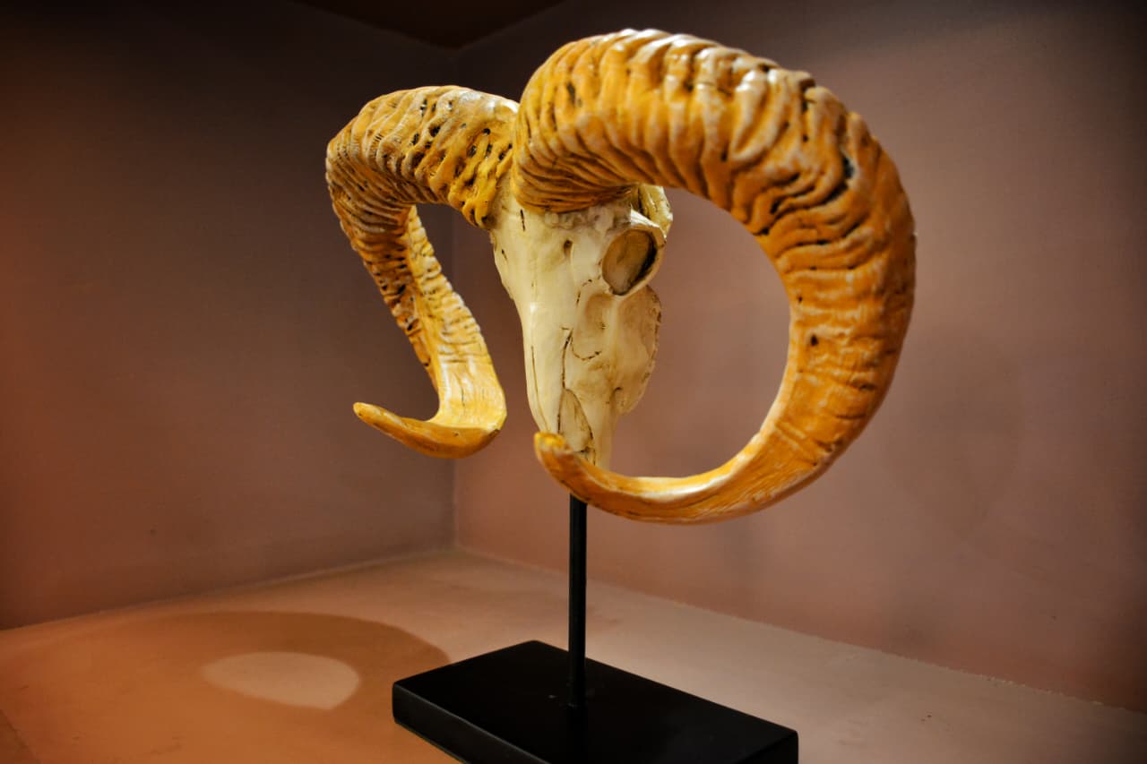 Decorative art piece in bedroom